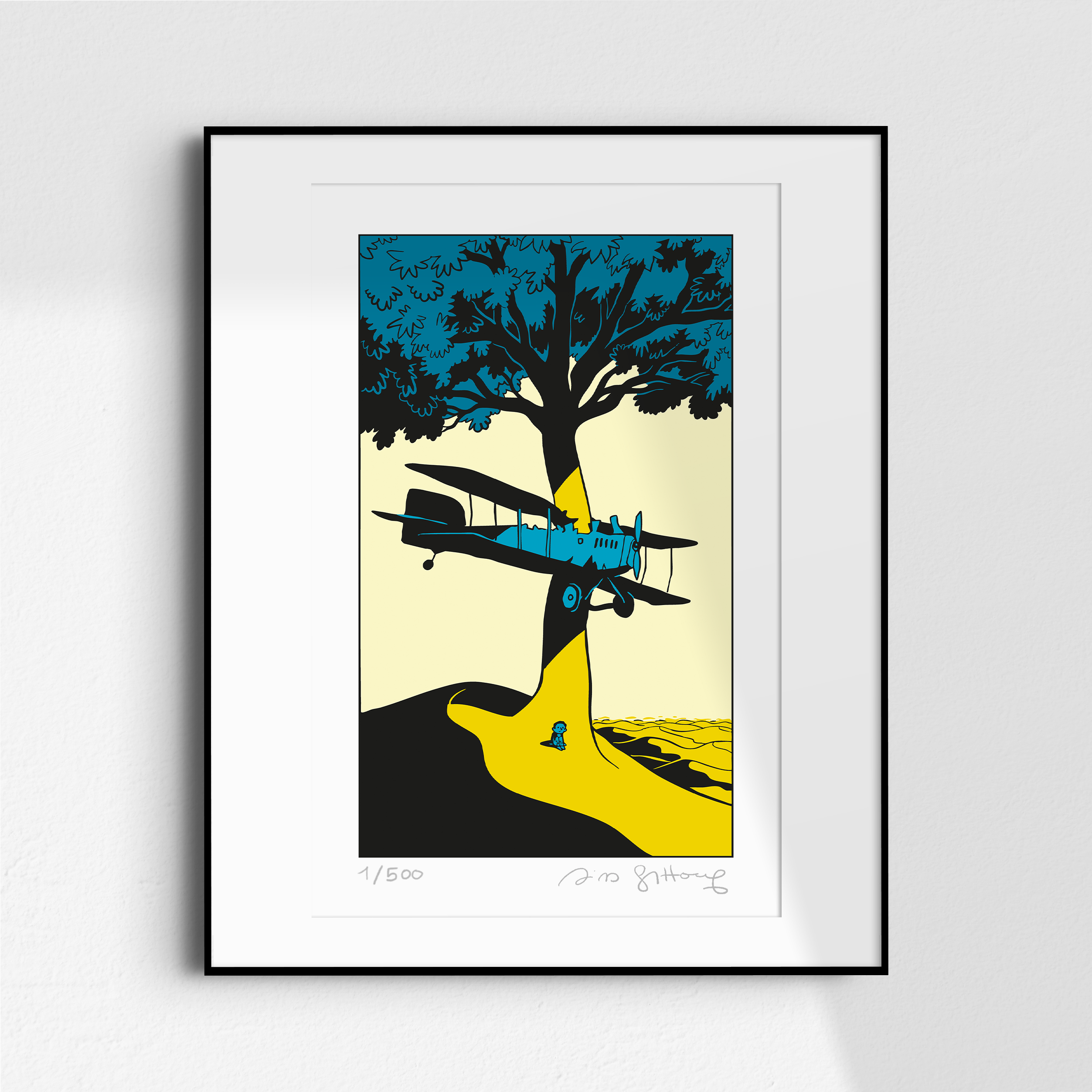 <font color="red">Nouveau !</font> <br> <strong>Riad Sattouf illustre Saint-Exupery</strong> <br> "Terre des Hommes : L'Avion" <br> <font color="red">Tirage numéroté et signé par Riad Sattouf </font>