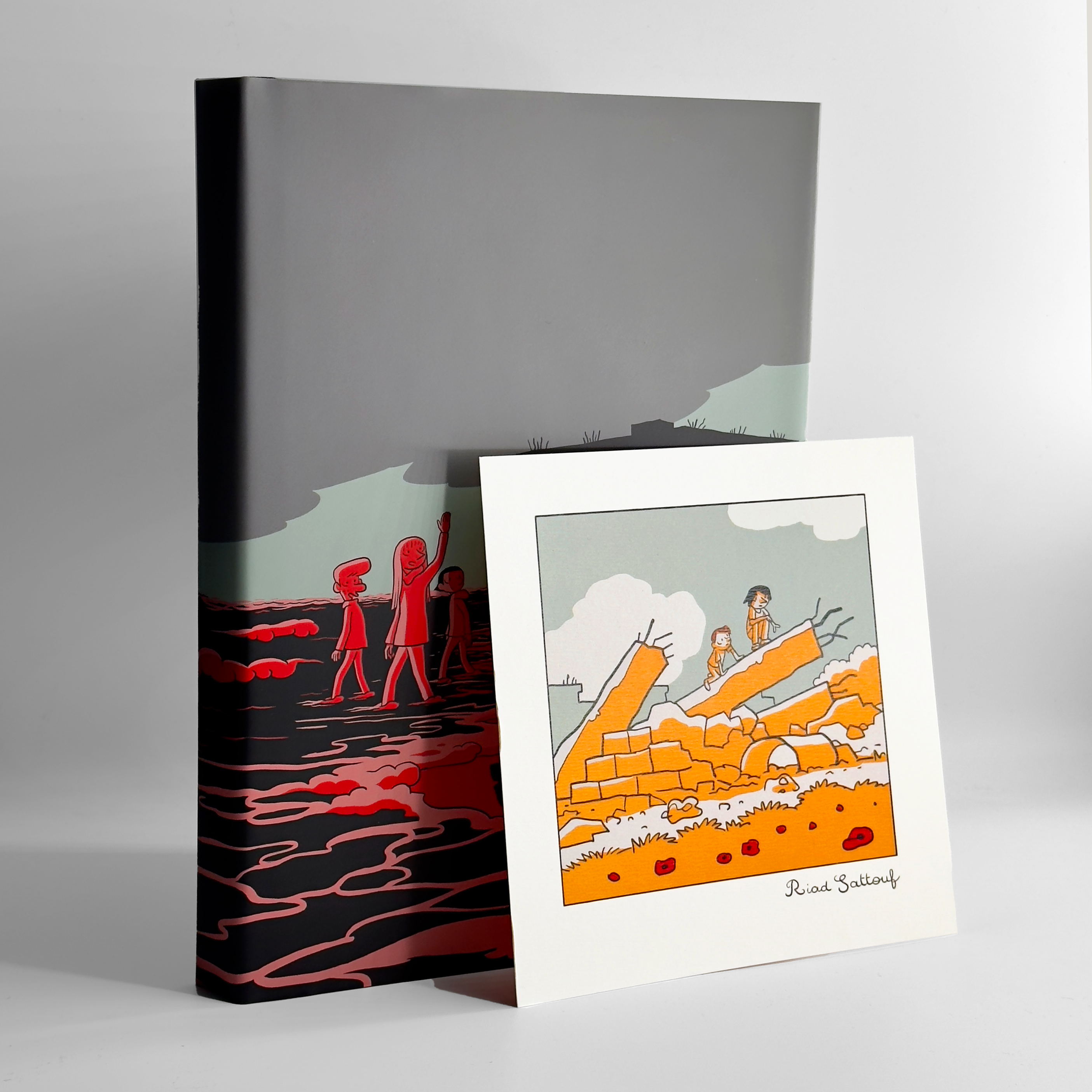 <strong>Livre « L'Arabe du futur, Moi Fadi, le frère volé » <br> ÉDITION LUXE TOILÉE ET TIRÉ À PART</strong><br> <font color="red"> Limité à 999 ex<br> numérotés et signés par <br> Riad Sattouf</font>