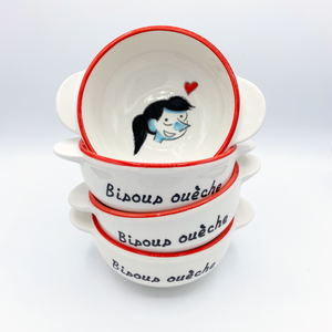 <font color="red">New !</font><br> Collector style bowl  <br> "Bisous ouèche"