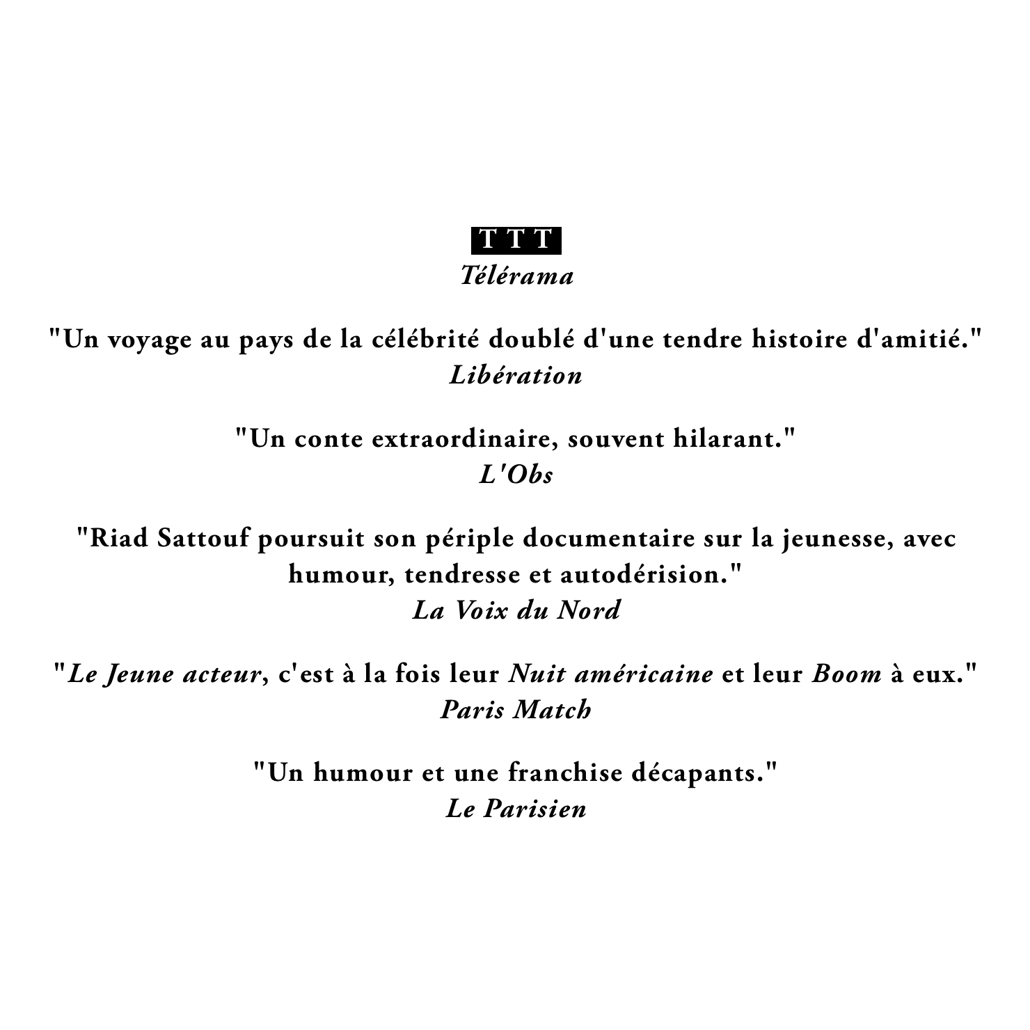 THE YOUNG ACTOR 1 <br> <font color="red">Books signed by <br> Vincent Lacoste et Riad Sattouf</font>