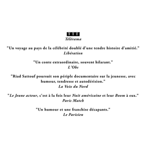 <font color="red">Exclusivité de Noël ! <br> Exemplaires signés par <br> Vincent Lacoste <br> et Riad Sattouf</font><br>Roman graphique<br> LE JEUNE ACTEUR 1 <br>Aventures de Vincent Lacoste au cinéma