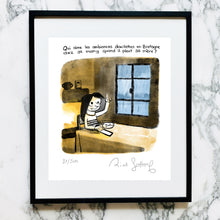 Load image into Gallery viewer, ESTHER&#39;S NOTEBOOKS &lt;br&gt; &quot;Esther and so cozy Brittany&quot; &lt;br&gt; &lt;font color=&quot;red&quot;&gt; Exclusive print signed &lt;br&gt; by Riad Sattouf &lt;/font&gt;